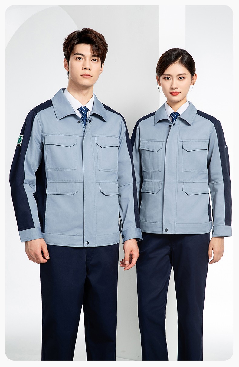 JC-3D02 春秋防静电棉服定制工作服拼色工装加油站机修车间厂服劳保工作服(图16)